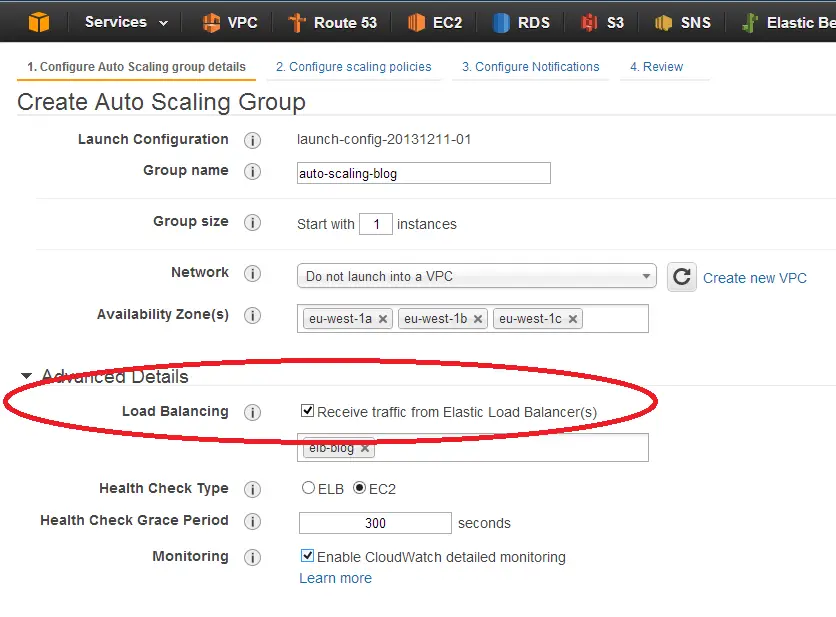 Create Auto Scaling Group
