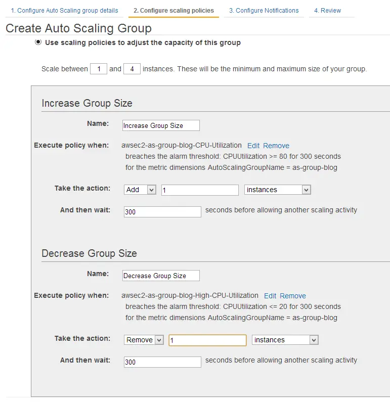 Create Auto Scaling Group