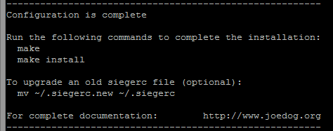 Siege configuration