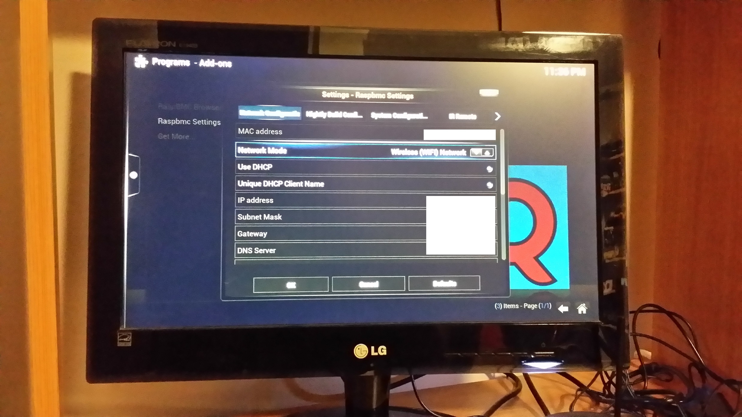 XBMC Network Settings