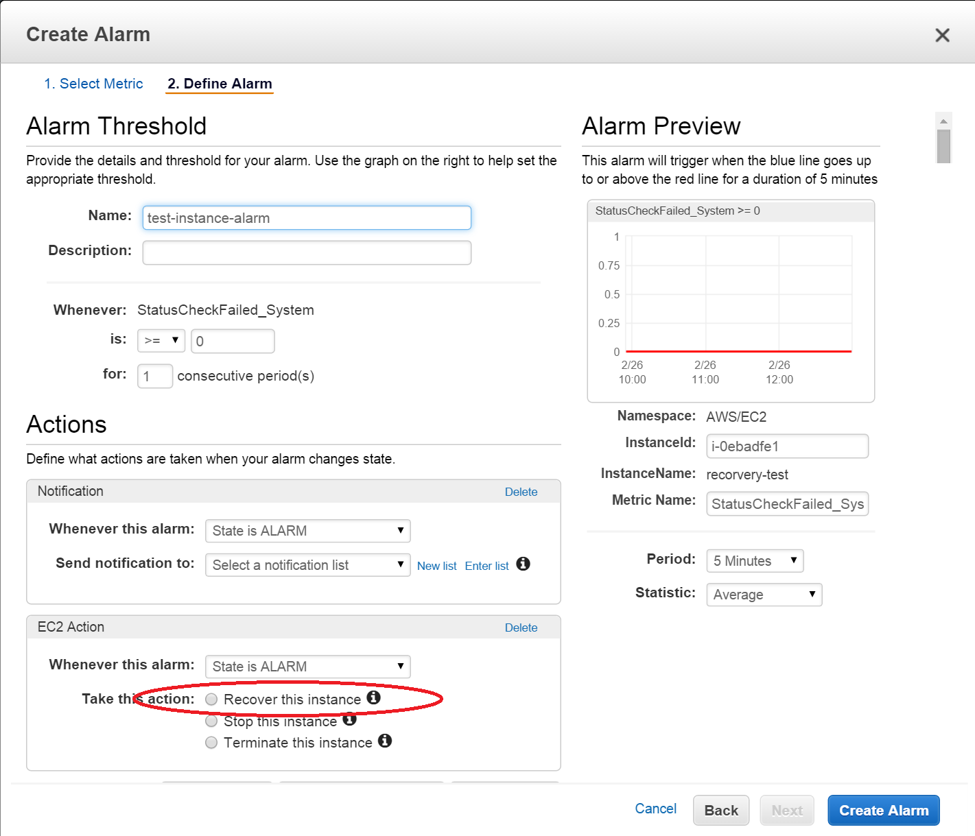 AWS Instance Recovery