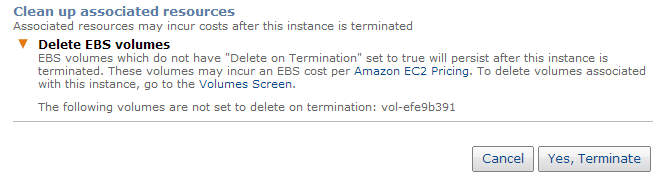 AWS Delete Instance