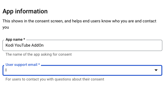 App name